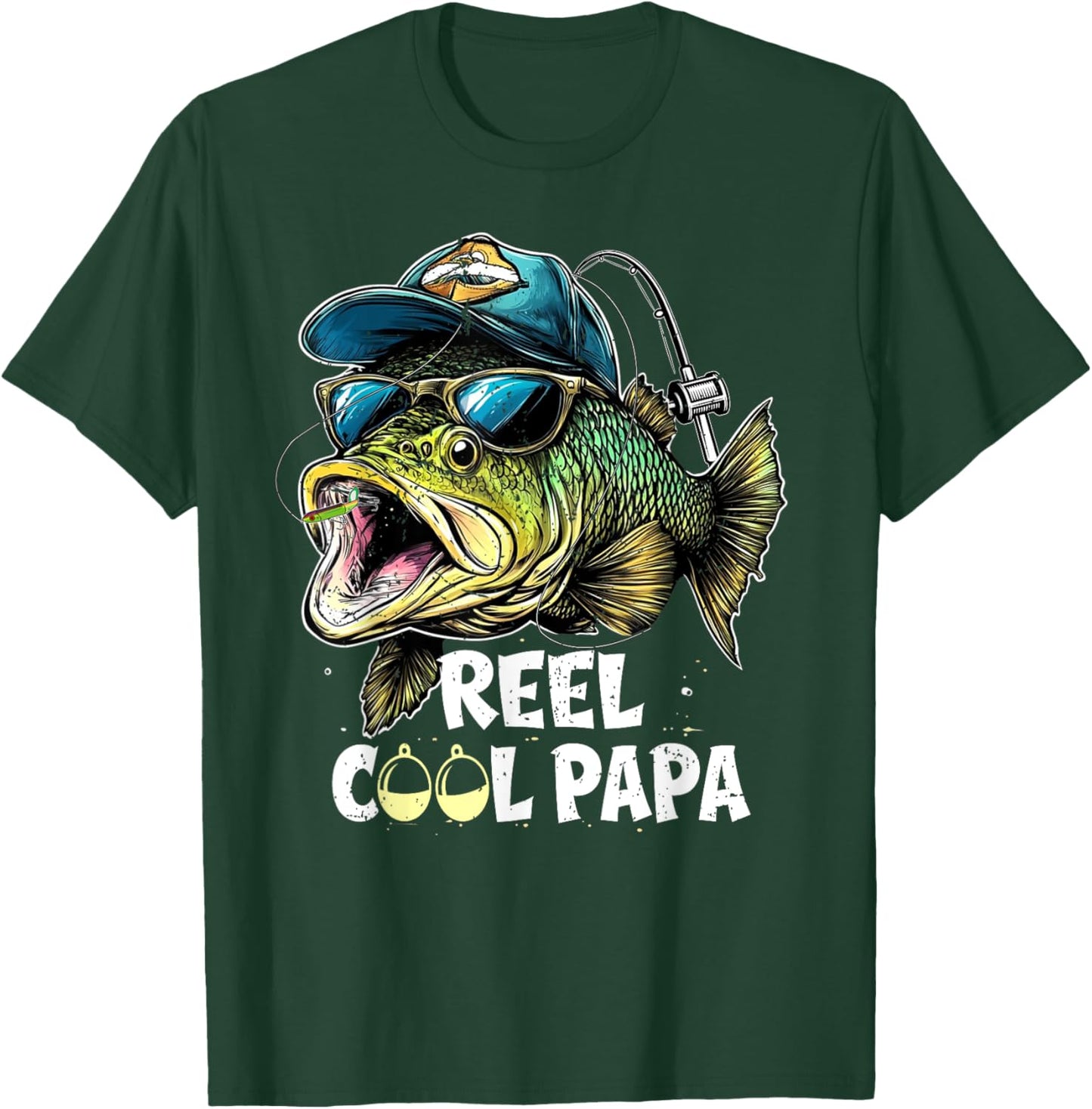 Reel Cool Papa graphic Papa Father's Day T-Shirt - T-Shirt | Forest