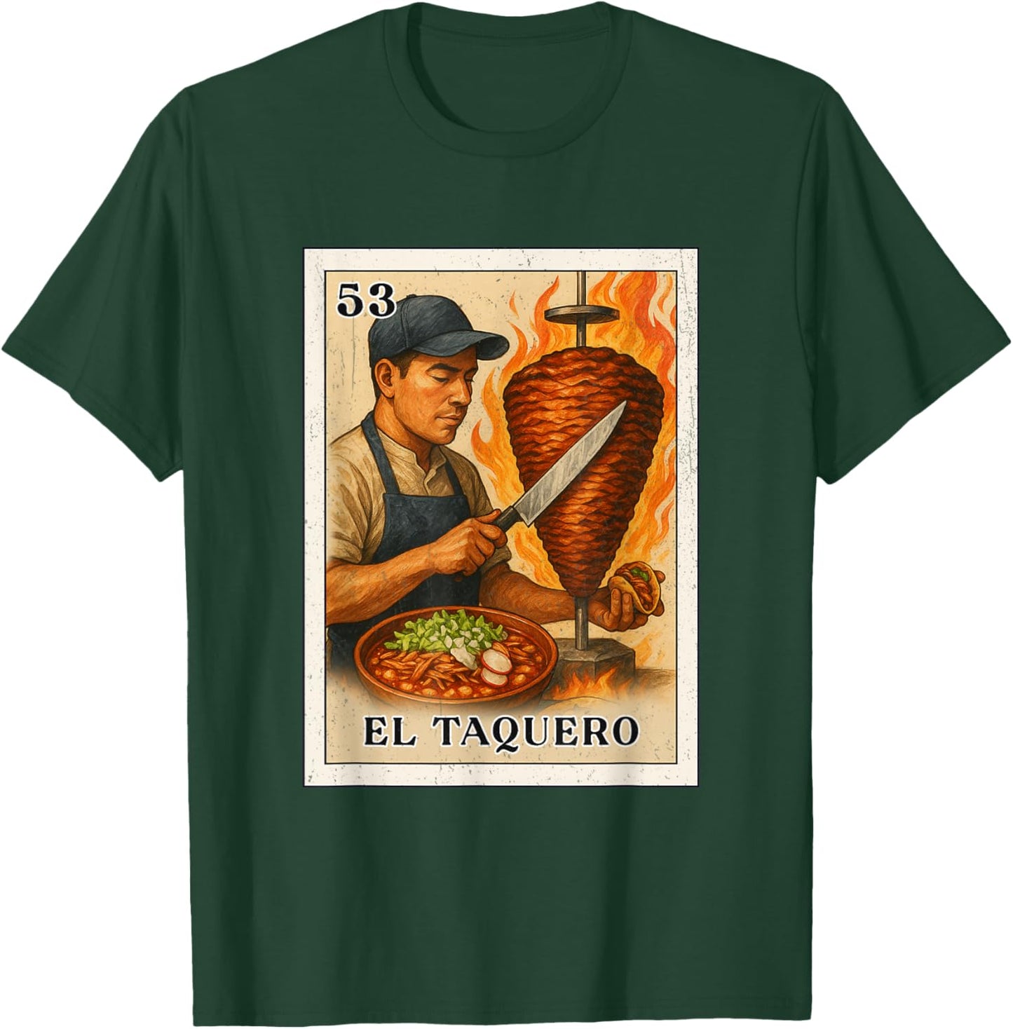 EL TAQUERO Mexican Street Food T-Shirt - T-Shirt | Forest