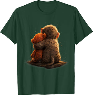 Cute Baby Monkey Punch Viral Zoo Japan Design T-Shirt - T-Shirt | Forest