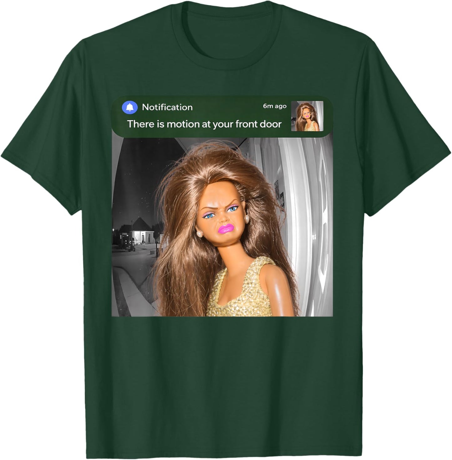 There is Motion At Your Front Door Girls Face Motion Meme T-Shirt - T-Shirt | Forest