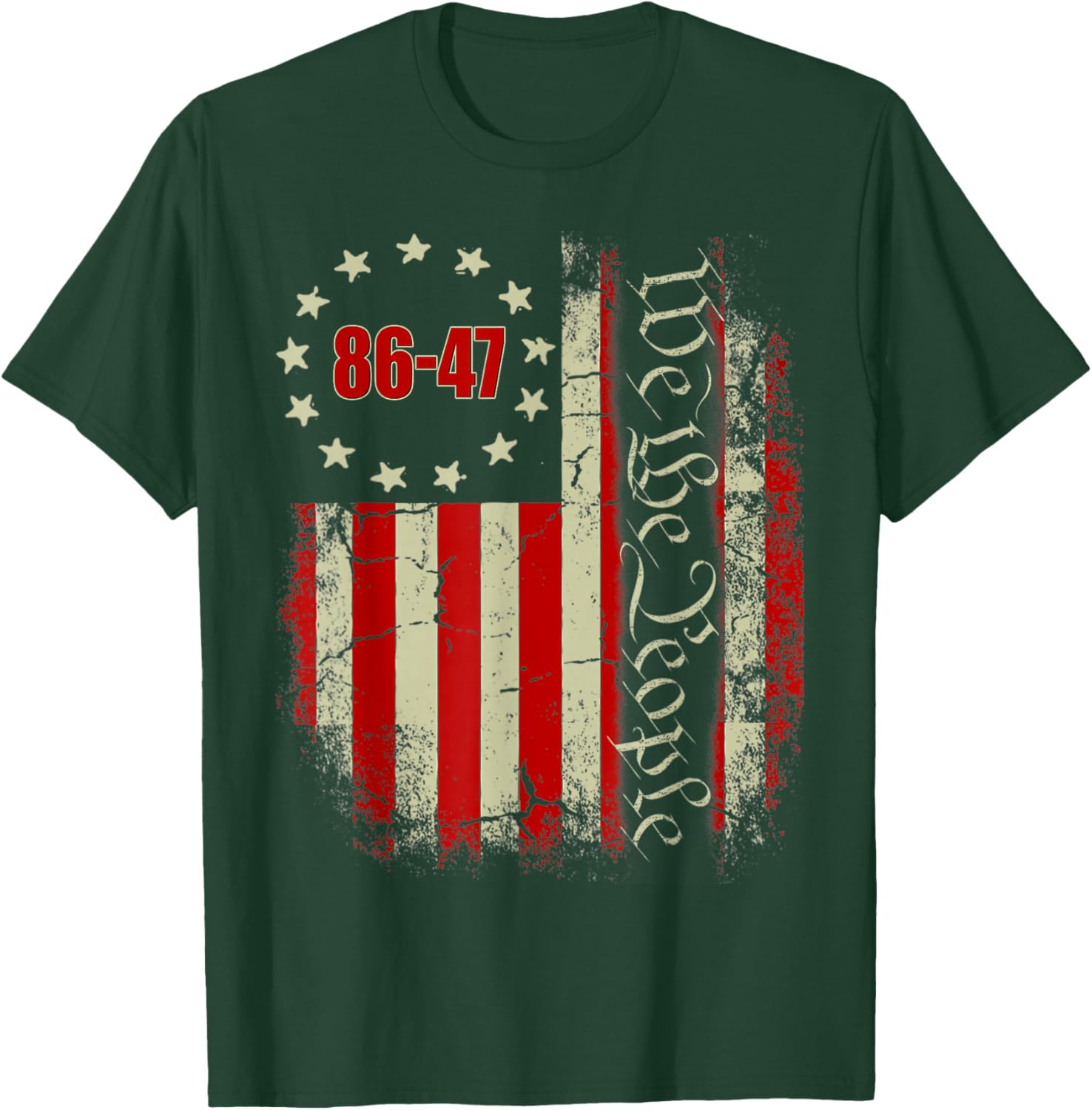 86 47 Roman Numerals LXXXVI XLVII 8647 Subtle Anti Trump T-Shirt - T-Shirt | Forest