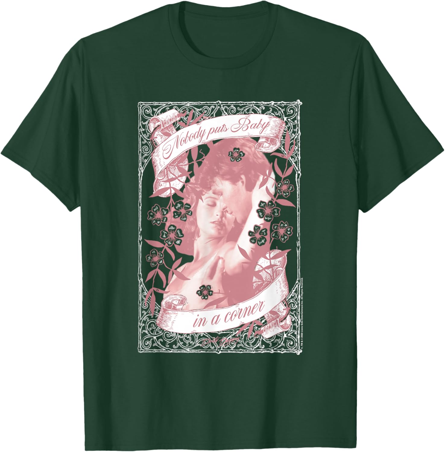 Dirty Dancing Baby and Johnny Floral Framed Photo Movie T-Shirt - T-Shirt | Forest