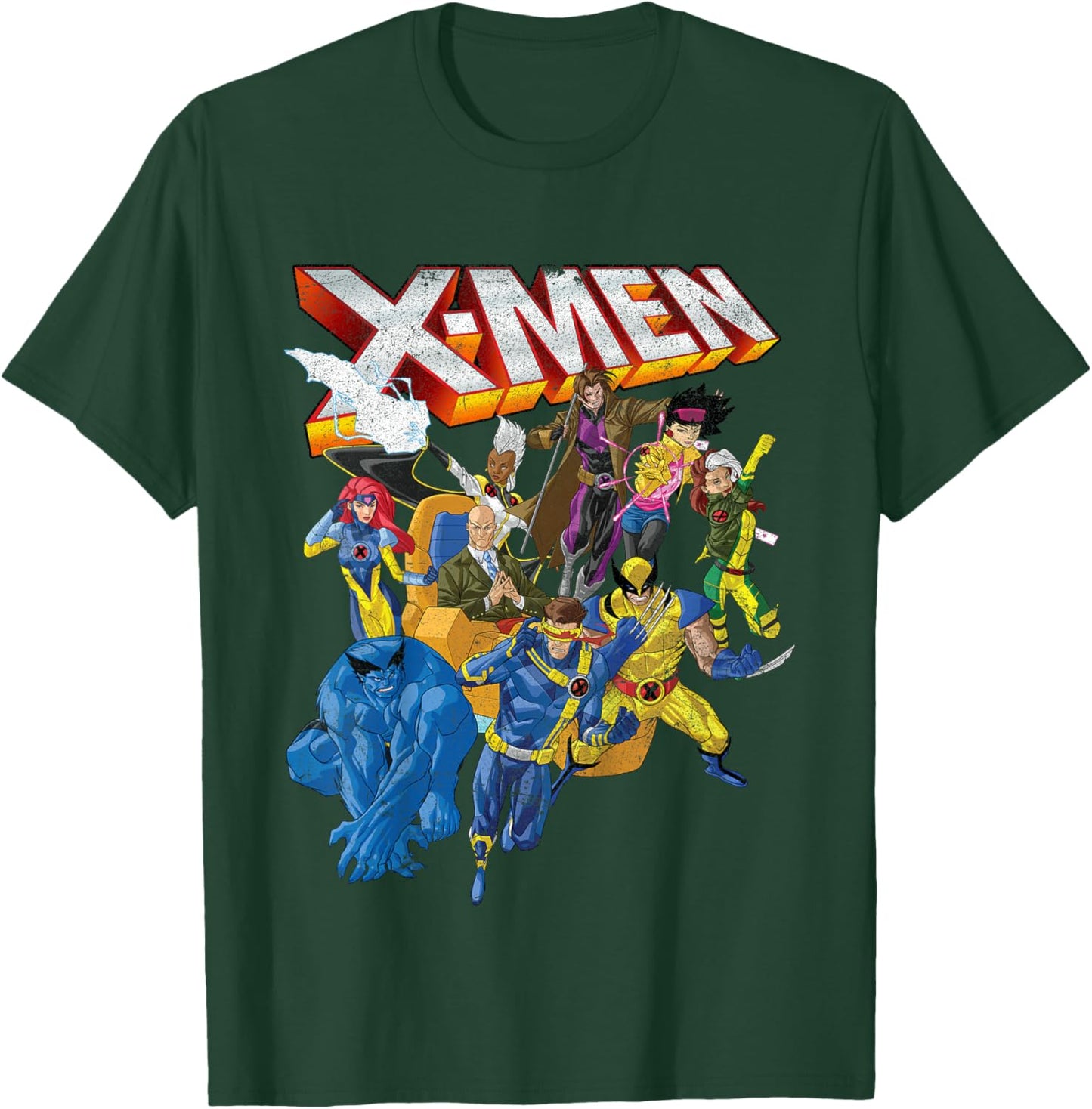 Marvel X-Men Vintage Group Shot Logo T-Shirt - T-Shirt | Forest