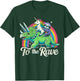 Techno Party Unicorn Sloth Dinosaur Rave Music T-Shirt - T-Shirt | Forest