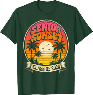 Women's Senior Sunset Retro Graduation Class 2026 T-Shirt - T-Shirt | Forest