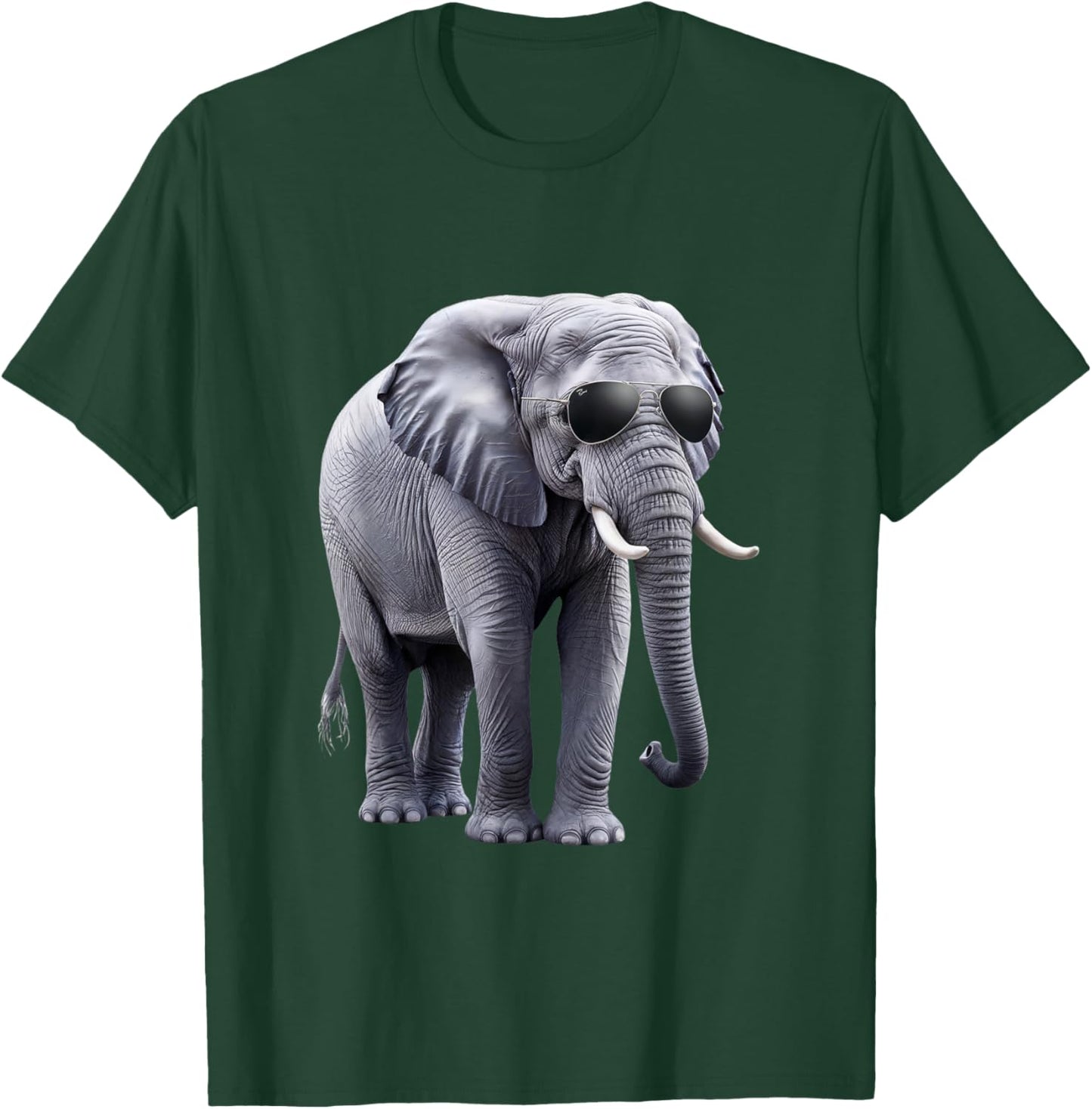 Cool Elephant with Sunglasses - Funny Design T-Shirt - T-Shirt | Forest