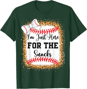 Baseball Sister Im Just Here For The Snacks Toddler Girl T-Shirt - T-Shirt | Forest