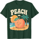 Peach Beach Summer Retro Cute Fruit Sunset Design T-Shirt - T-Shirt | Forest