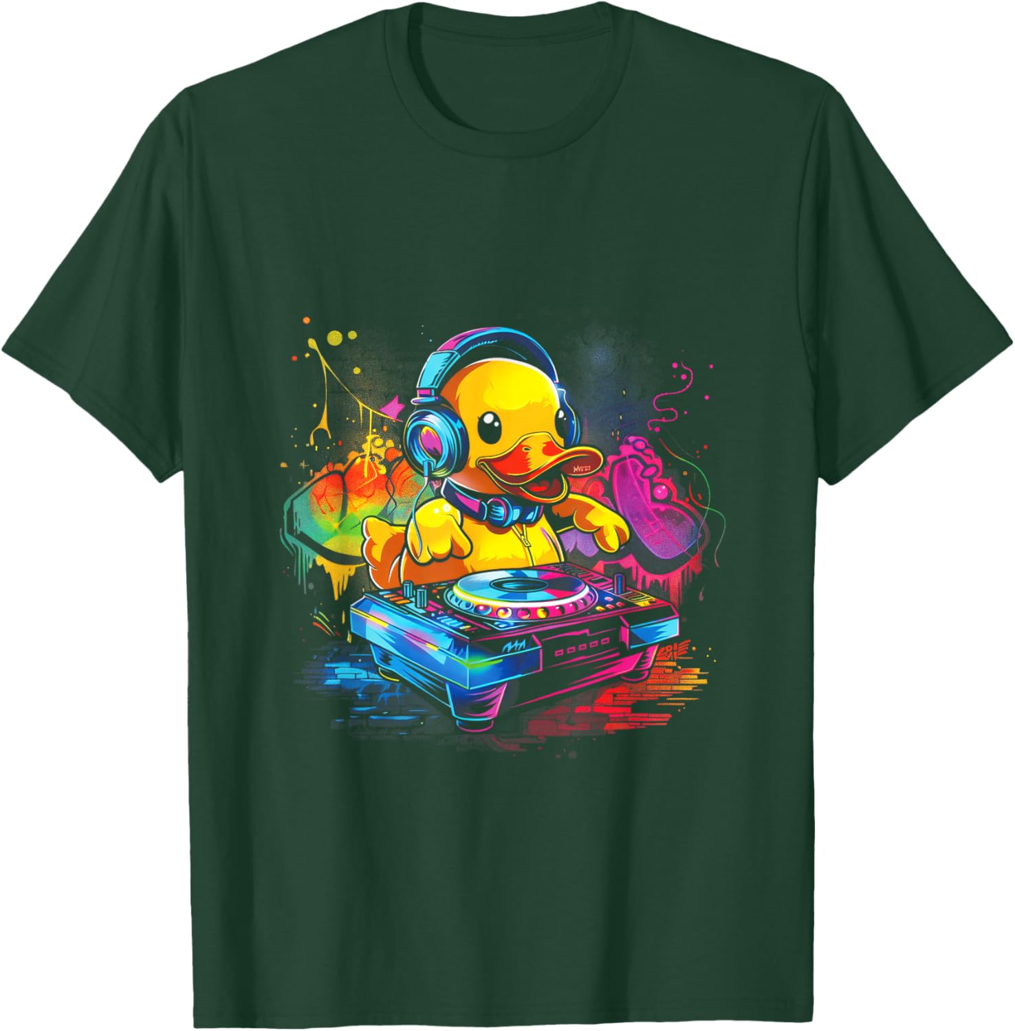 Cute duck DJ Duck DJ Rave Music festival T-Shirt - T-Shirt | Forest