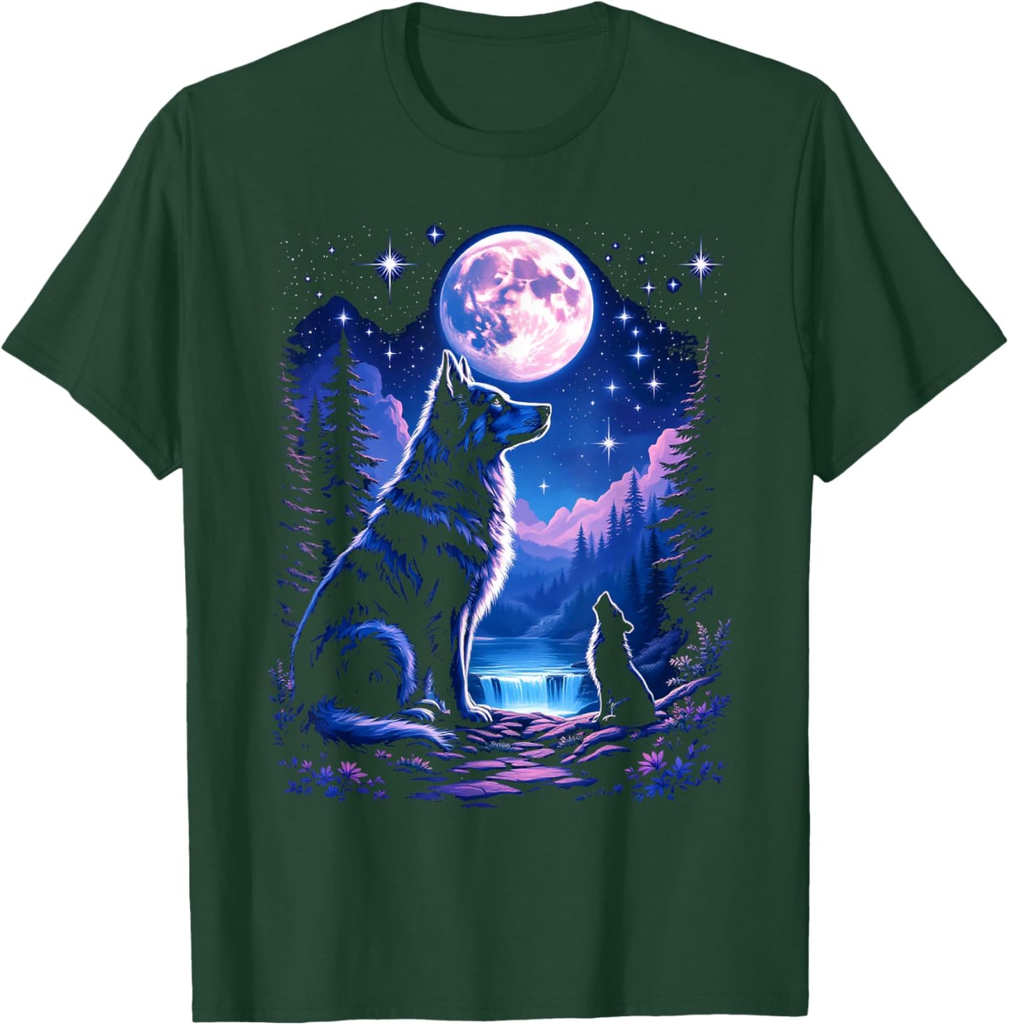 Mystischer Wolf T-Shirt - T-Shirt | Forest