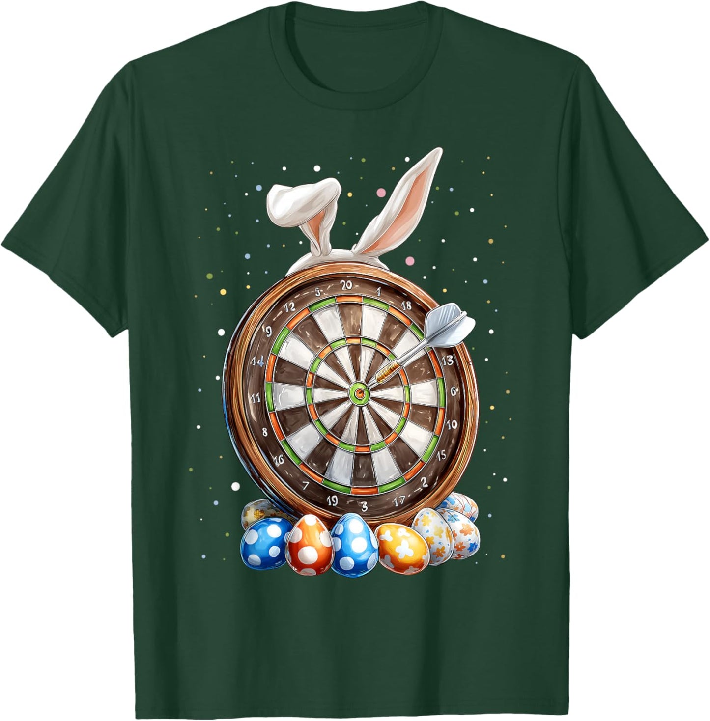 Dartspieler Osterhase Eier Hasenohren T-Shirt - T-Shirt | Forest