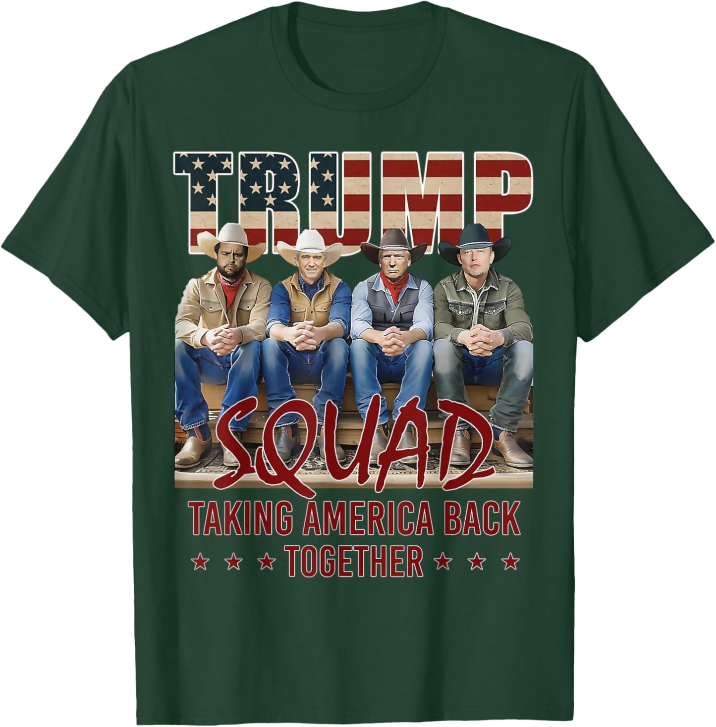 Trump Vance Kennedy Elon Squad Taking America Back Together T-Shirt - T-Shirt | Forest