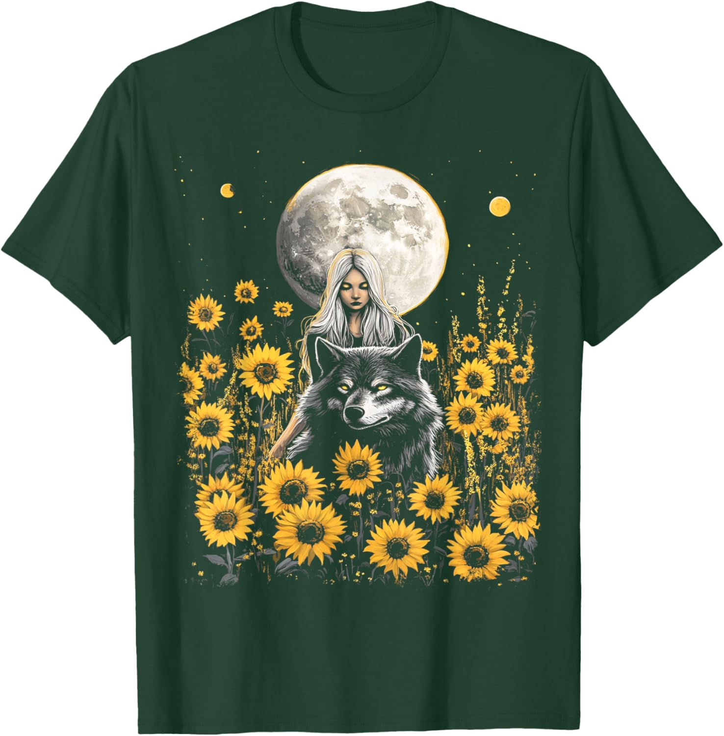 Women's Sunflower Designer T-Shirt - T-Shirt | Forest