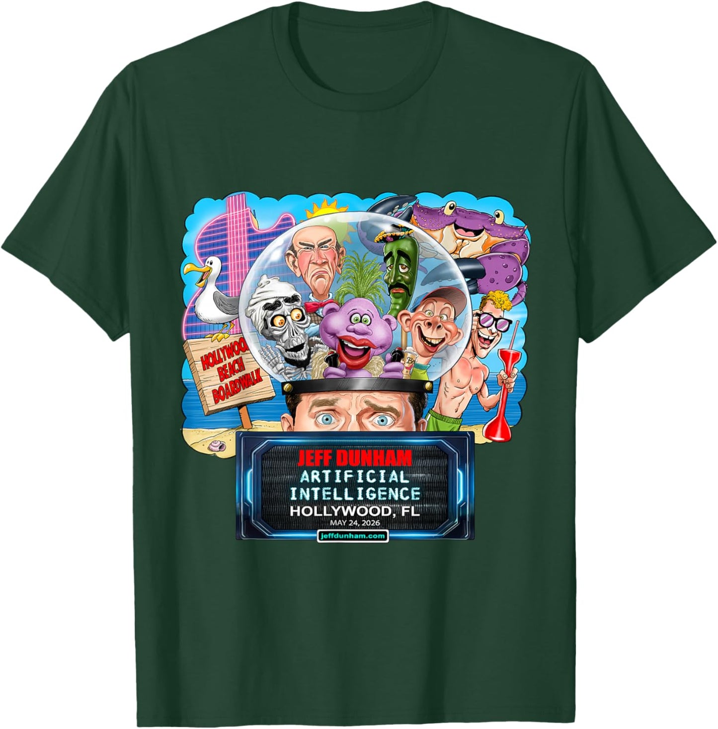 Jeff Dunham Hollywood, FL (2026) T-Shirt - T-Shirt | Forest