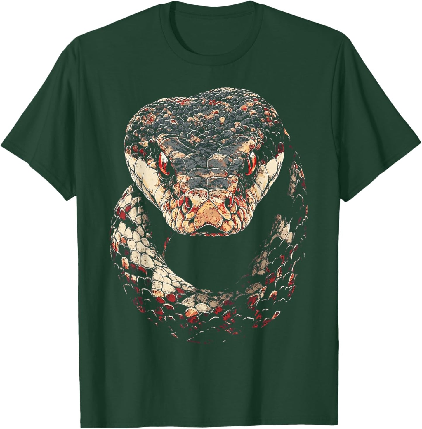 Rattlesnake Snake Graphic Art Rattlesnake T-Shirt - T-Shirt | Forest
