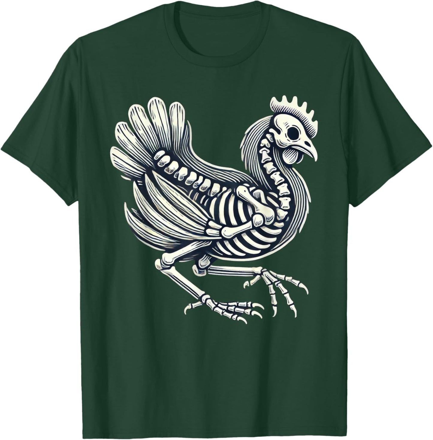 Chicken Skeleton Halloween T-Shirt - T-Shirt | Forest