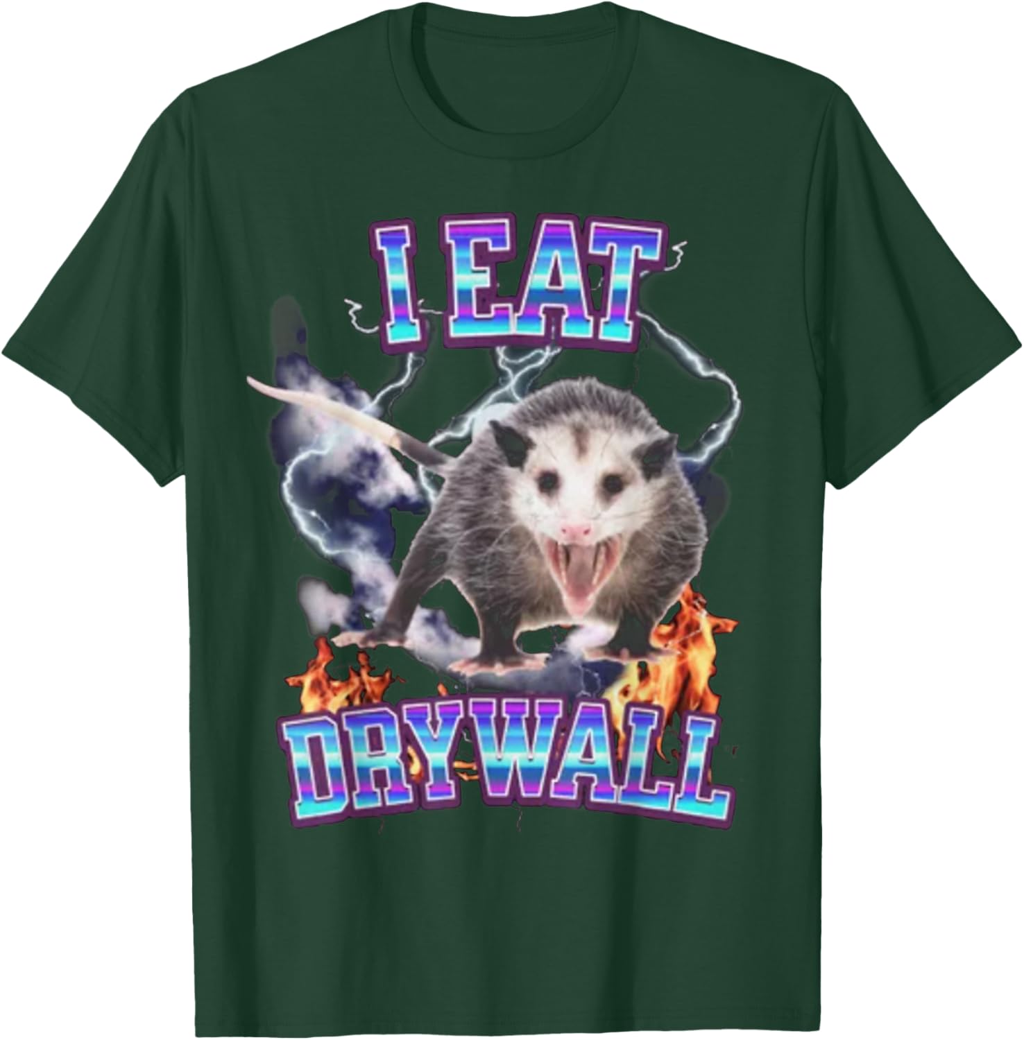 I Eat Drywall Possum T-Shirt - T-Shirt | Forest