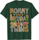 Mommy of The Birthday Twins Safari Wild One Zoo Animal T-Shirt - T-Shirt | Forest