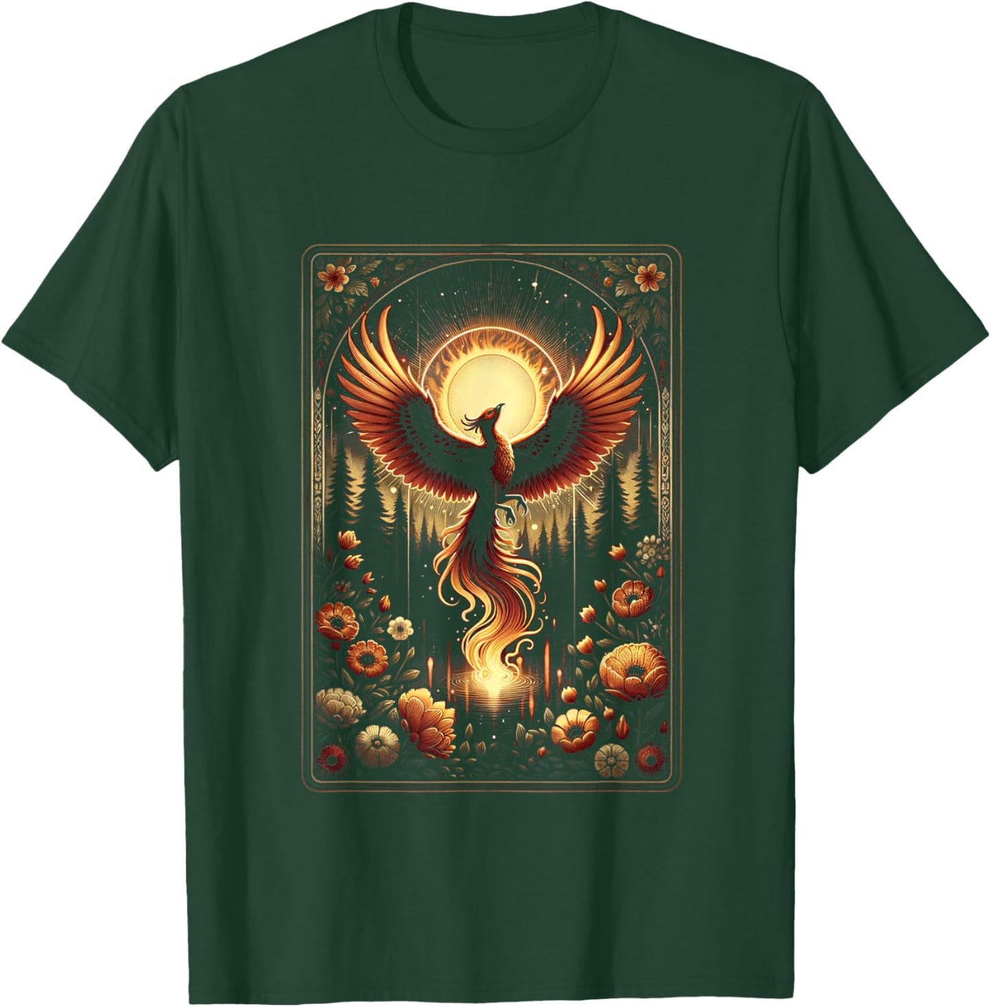 Phoenix Tarot Card Phoenix Bird Fantasy Gifts For Lovers T-Shirt - T-Shirt | Forest