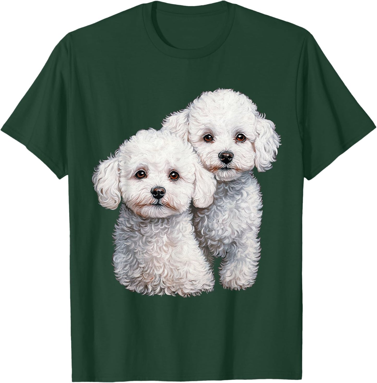 Bichon Frise Dog Graphic Pet Illustration Bichon Frise T-Shirt - T-Shirt | Forest