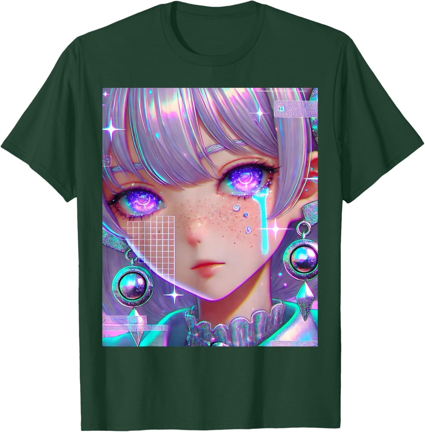 Anime Girl Vaporwave Egirl Aesthetic Japanese Otaku T-Shirt - T-Shirt | Forest