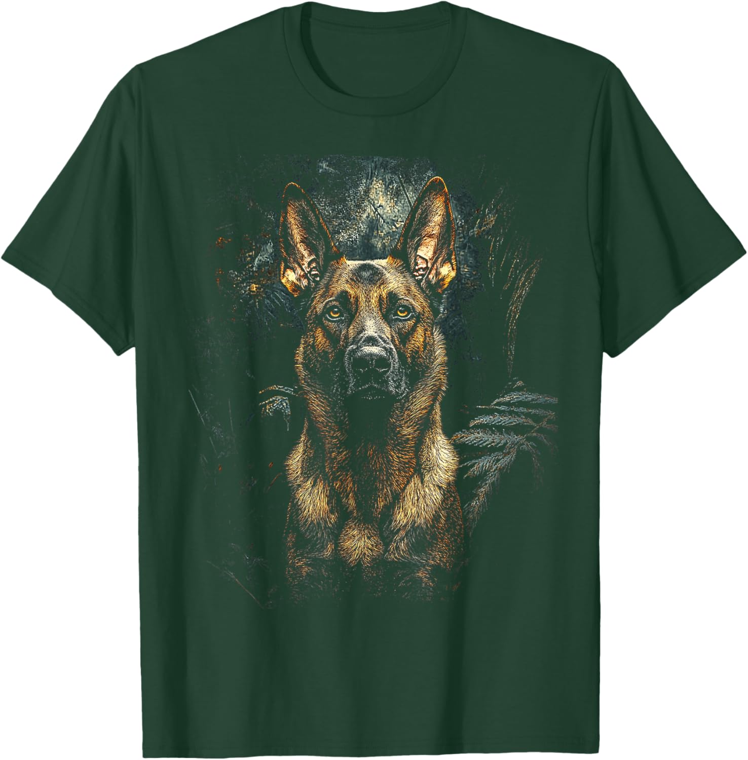 Belgian Malinois Dog Design , Black, S T-Shirt - T-Shirt | Forest