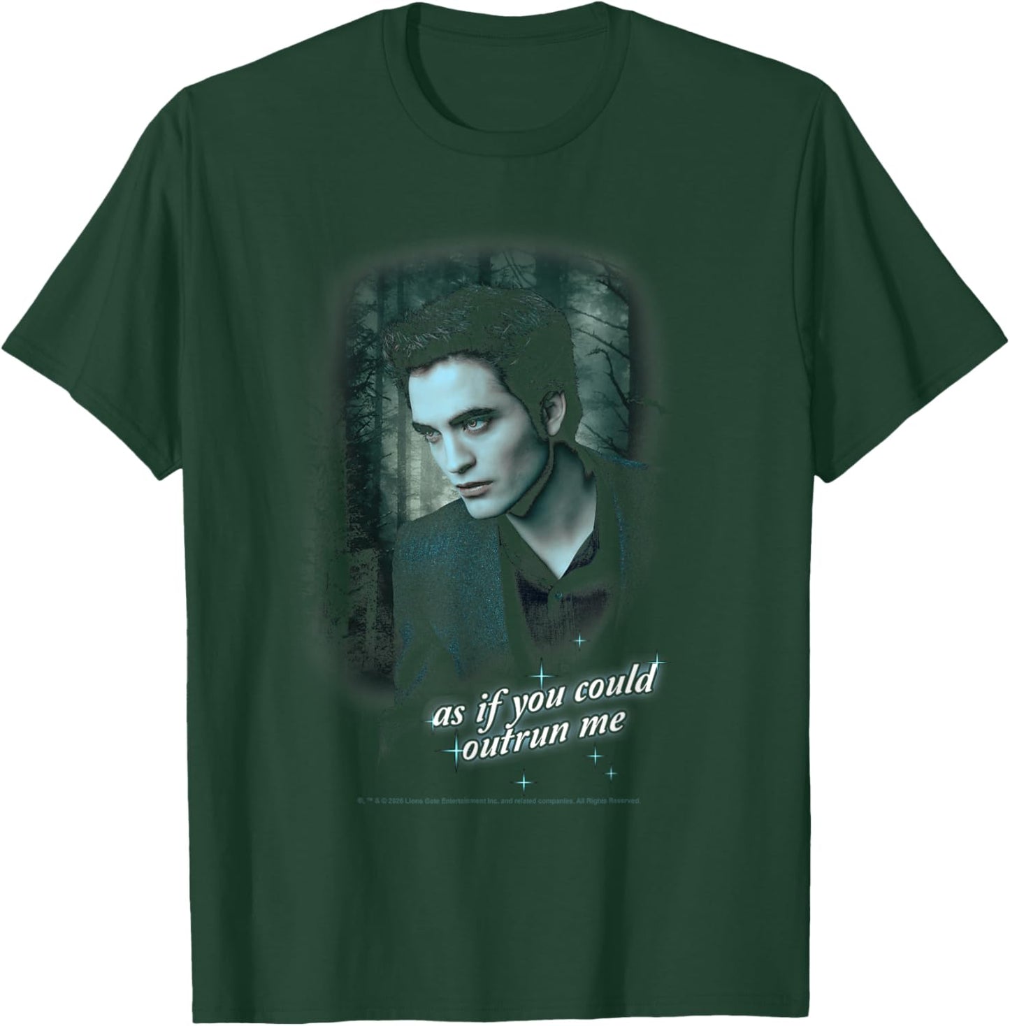 Twilight Edward As If You Could Outrun Me Forest Scene Movie T-Shirt - T-Shirt | Forest