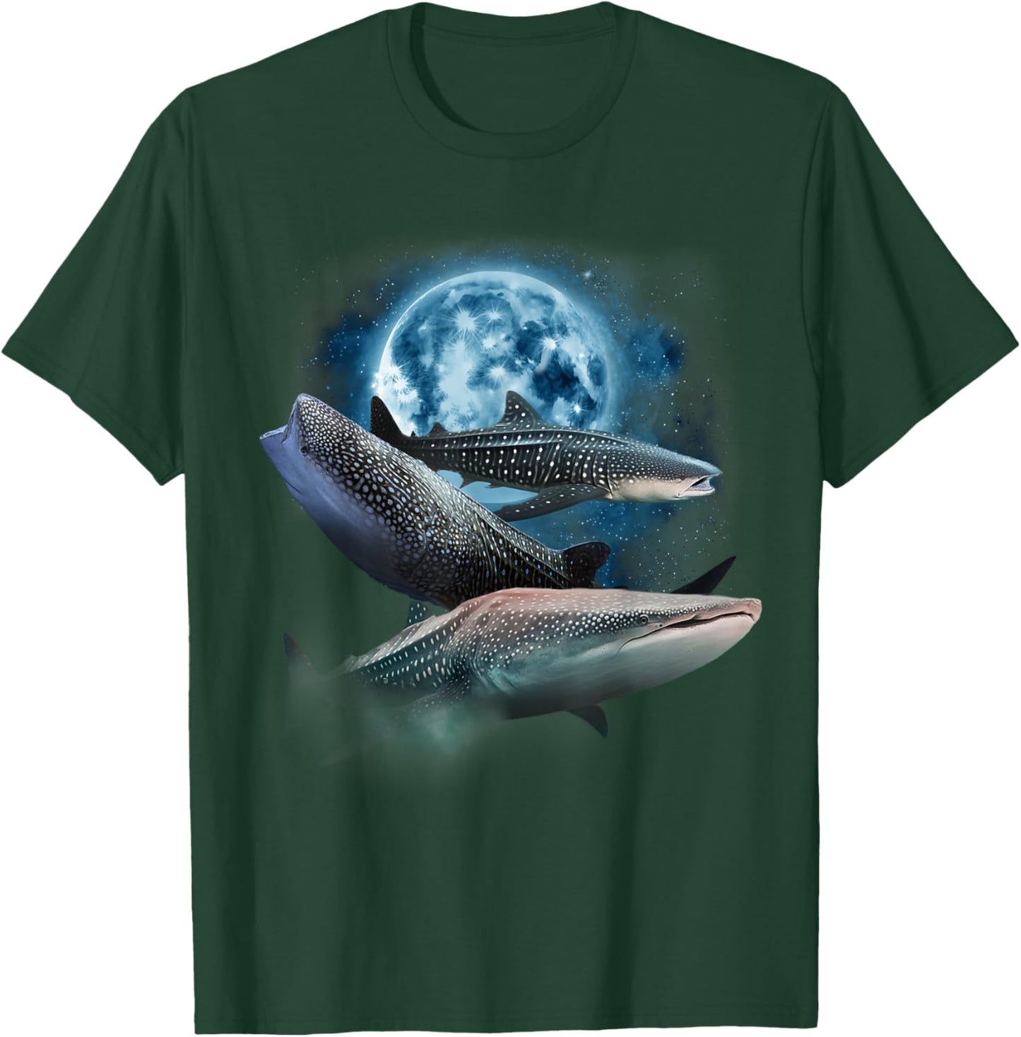 Whale Shark Shirt - Howling at the Moon Whale Shark T-Shirt - T-Shirt | Forest