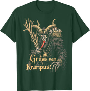 Gruss Vom Krampus Christmas Eve Naughty Kids Xmas Party T-Shirt - T-Shirt | Forest