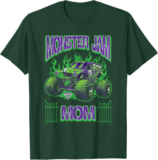 Monster Jam Grave Digger Mom Family Motorsports T-Shirt - T-Shirt | Forest