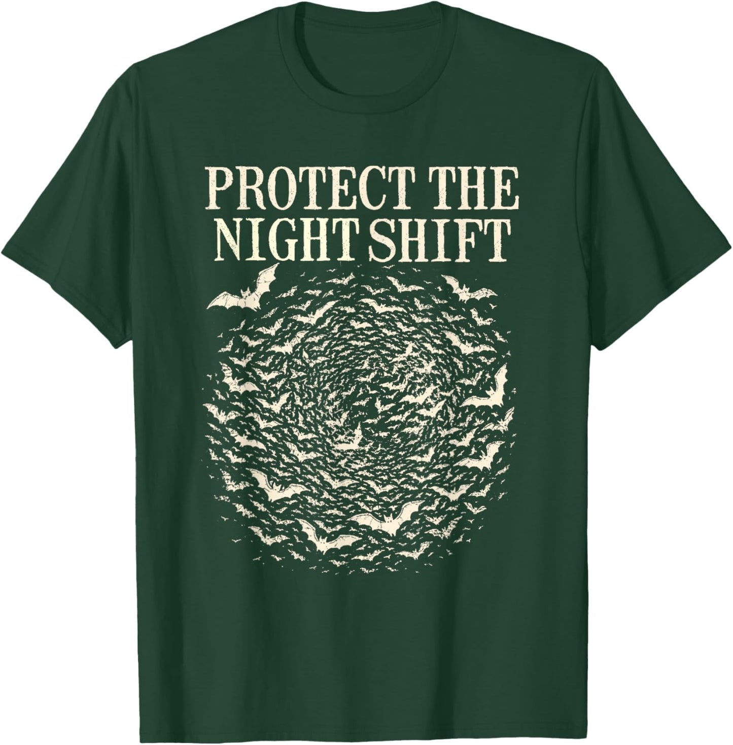 Bat Lover Animal Bat Conservation Protects The Night Shift T-Shirt - T-Shirt | Forest
