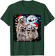 Funny Christmas Moon Howling Raccoon Xmas Men, Women, Kid T-Shirt - T-Shirt | Forest