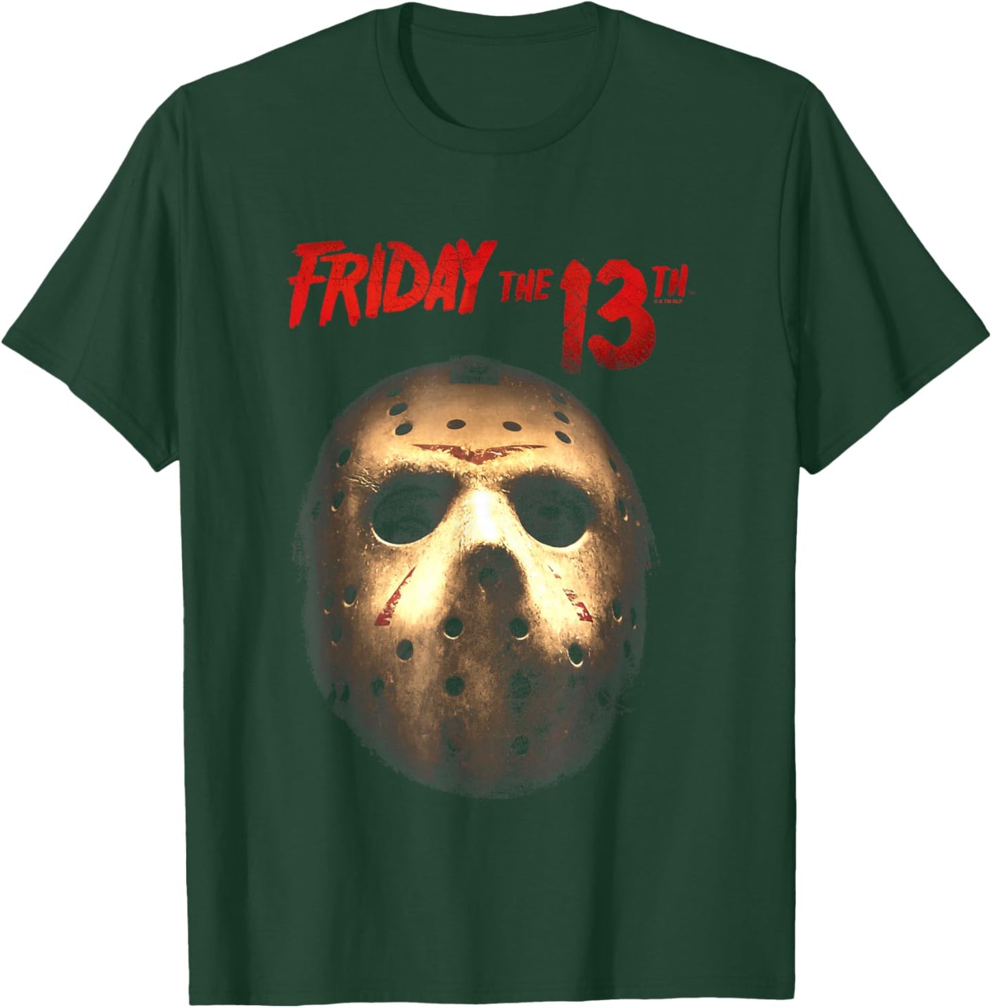 Friday The 13th Jason Voorhees Hockey Mask Distressed T-Shirt - T-Shirt | Forest