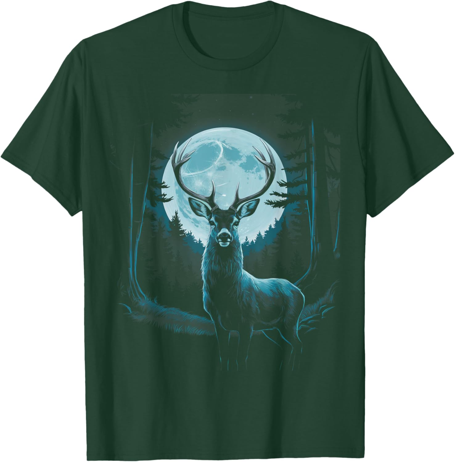 Hunters Mountain Deer Hunting Big Whitetail Buck Men Boys T-Shirt - T-Shirt | Forest