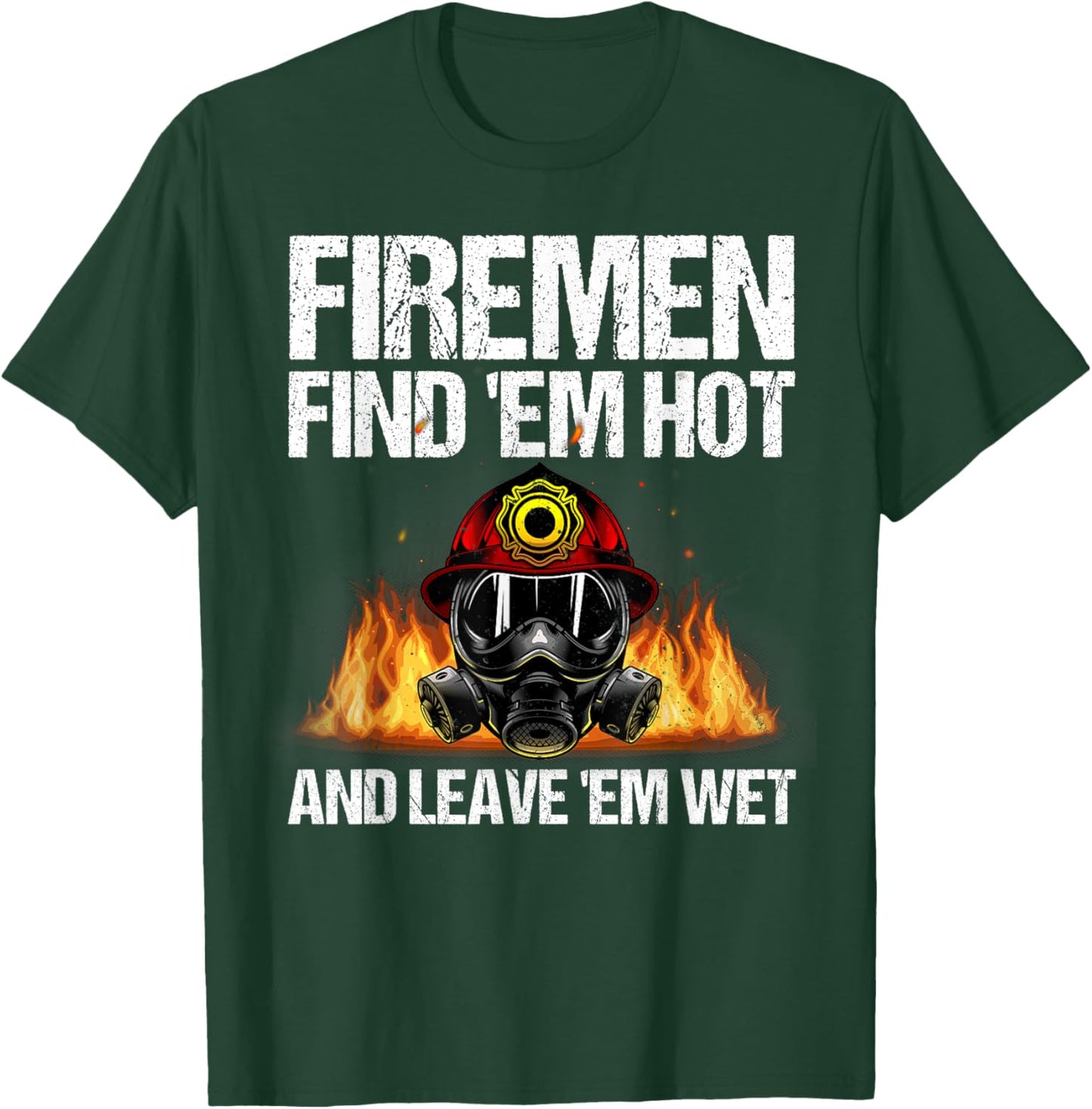 Funny Firefighter Design Boys Firefighting Fireman T-Shirt - T-Shirt | Forest