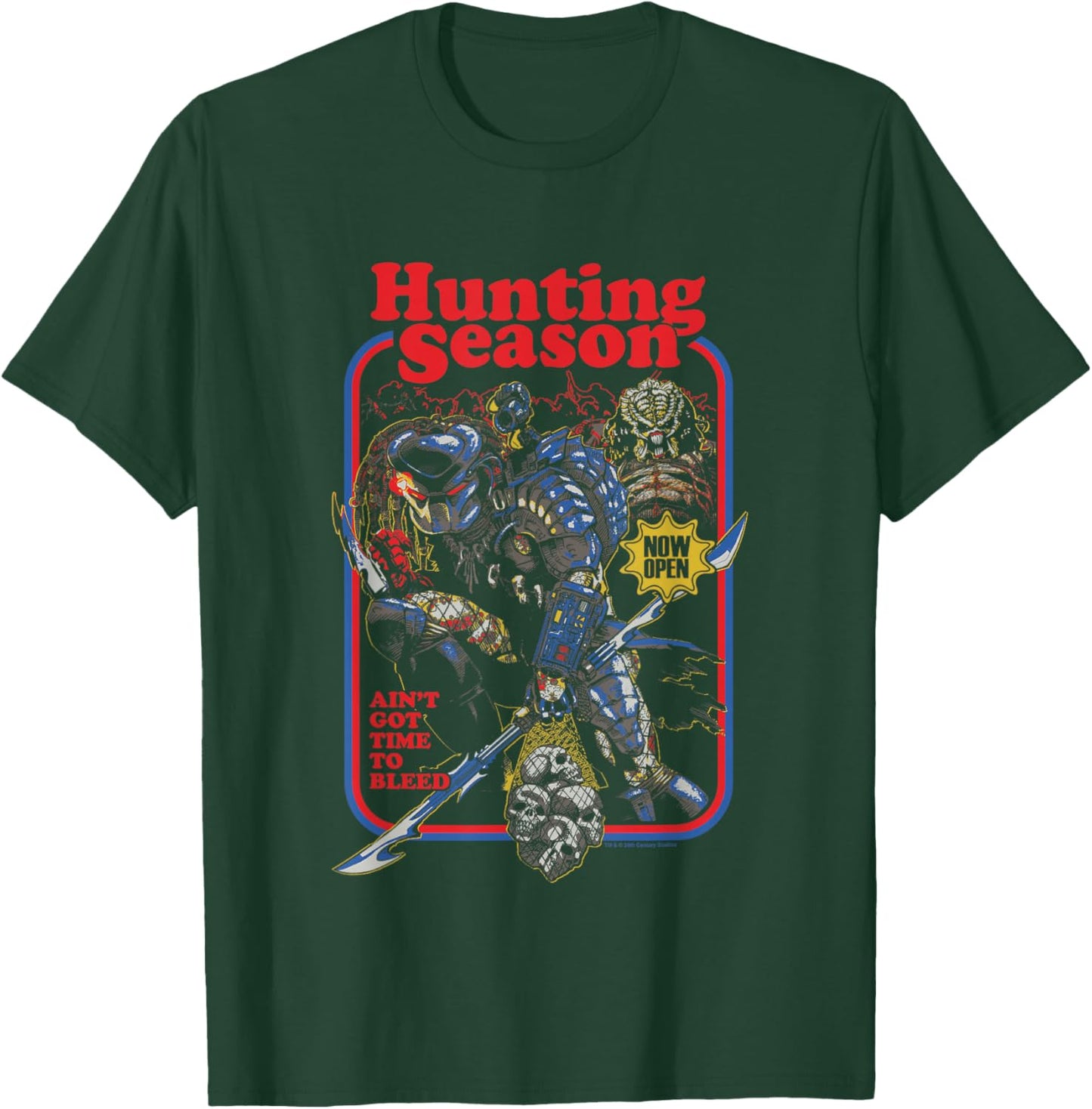 Predator Hunting Season Ain't Got Time To Bleed Retro Poster T-Shirt - T-Shirt | Forest
