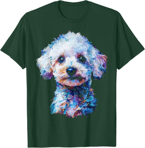 Maltipoo Dog Motif Pet Art Blue Eyes Maltipoo T-Shirt - T-Shirt | Forest
