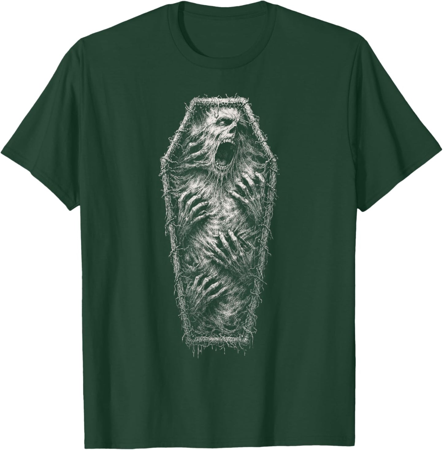 Horror Coffin Grave Goth Alt Alternative Grunge Dark Emo Art T-Shirt - T-Shirt | Forest