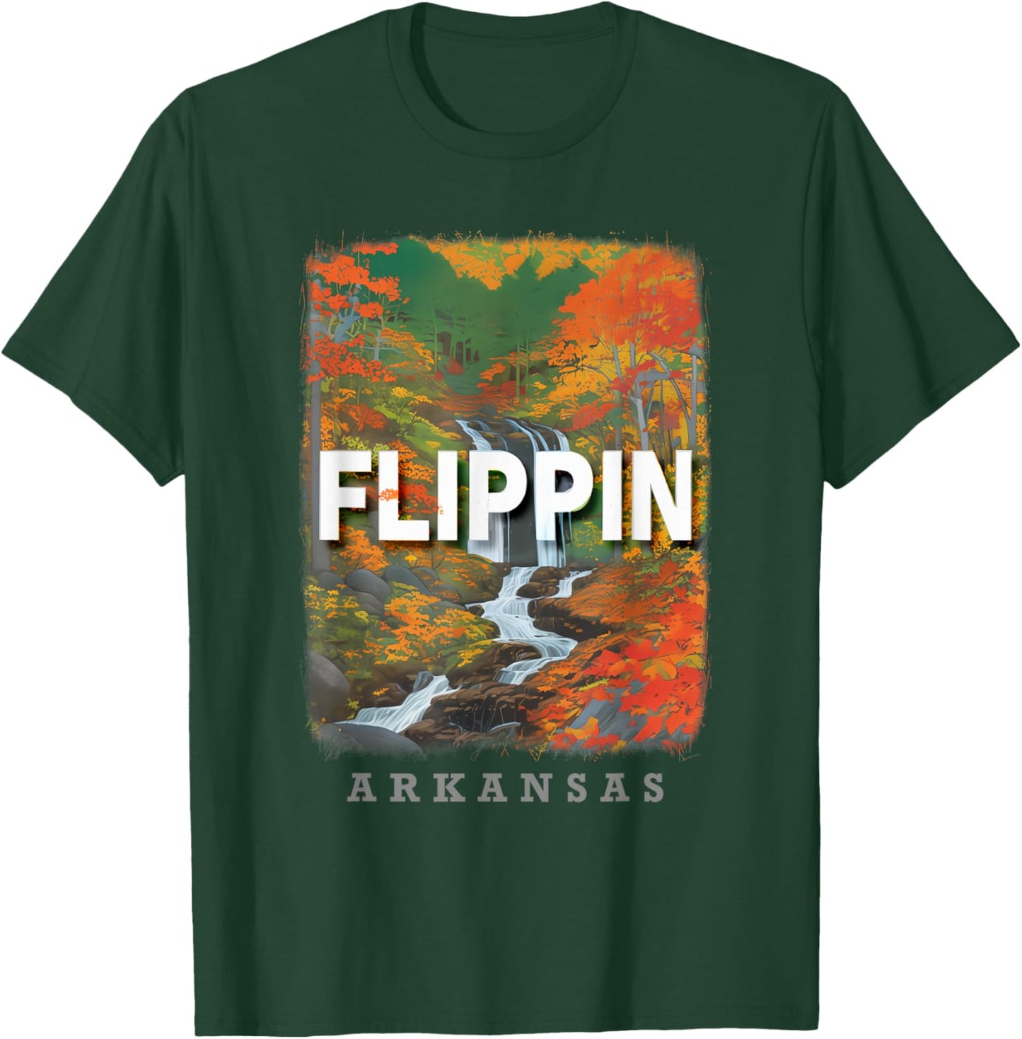 Flippin Arkansas AR Scenic Hiking Trails SD335 T-Shirt - T-Shirt | Forest