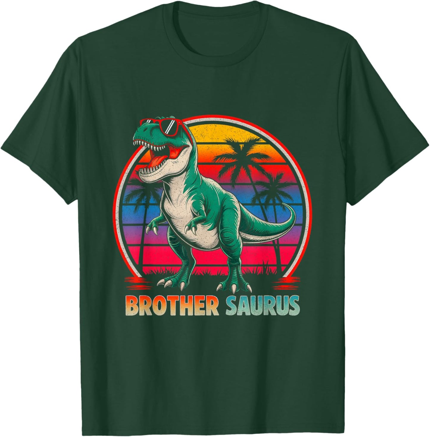 Brothersaurus Dinosaur Boys Kids Family Matching Fathers Day T-Shirt - T-Shirt | Forest