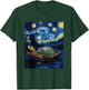 Cute Tortoise Turtle - Van Gogh Style - Starry Night Graphic T-Shirt - T-Shirt | Forest