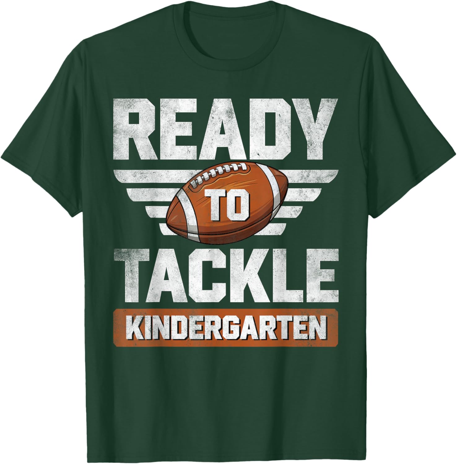 Ready To Tackle Kindergarten Football Back To School Boy Kid T-Shirt - T-Shirt | Forest