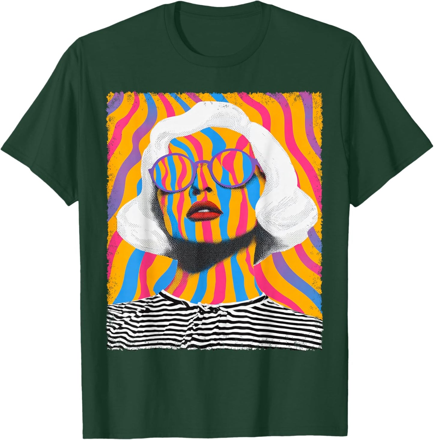 Women's Abstract Art Graphic T-Shirt - T-Shirt | Forest