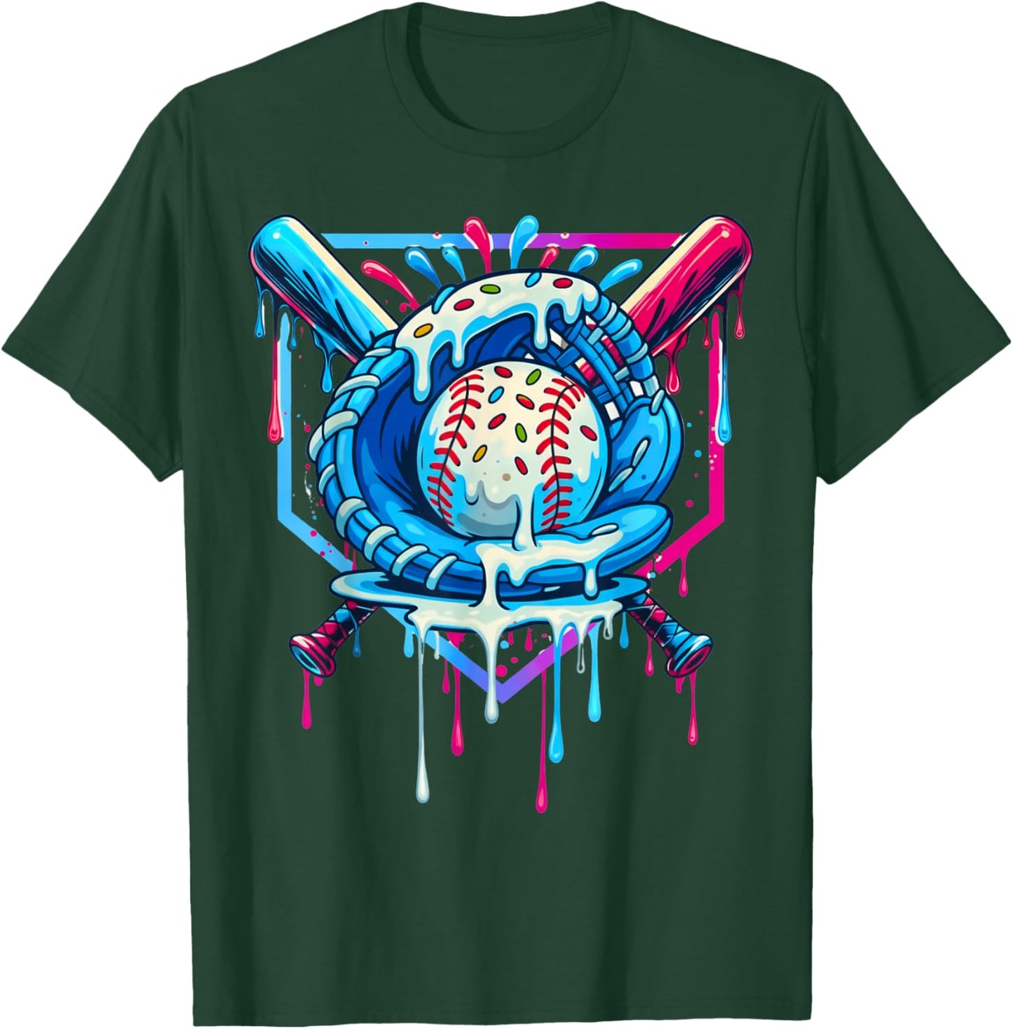 Baseball Respect The Drip Boys Baseball T-Shirt - T-Shirt | Forest