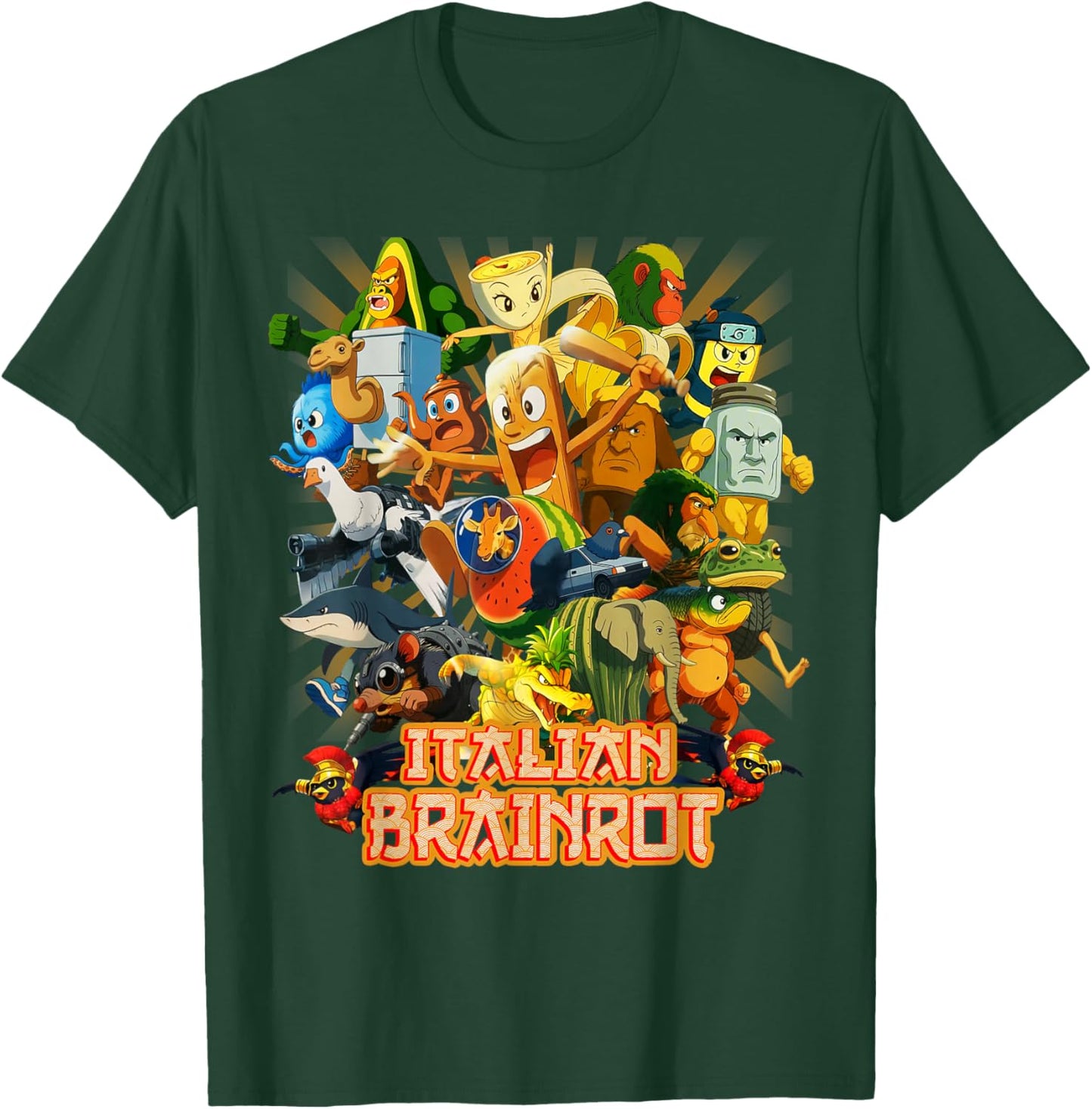 All Brainrot Italian Anime Cute Friends for Teens Kids Youth T-Shirt - T-Shirt | Forest