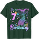It's My 7th Birthday Mermaid Girl Theme 7 Years Old T-Shirt - T-Shirt | Forest