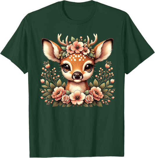 Reindeer Deer Costume Shirt Dirndl Deer Women's Costume , black, S T-Shirt - T-Shirt | Forest