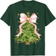 Coquette Bow Christmas Tree Xmas Holiday Girly Outfit Women T-Shirt - T-Shirt | Forest