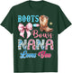 Boots or Bows Nana Loves You Gender Reveal Western T-Shirt - T-Shirt | Forest