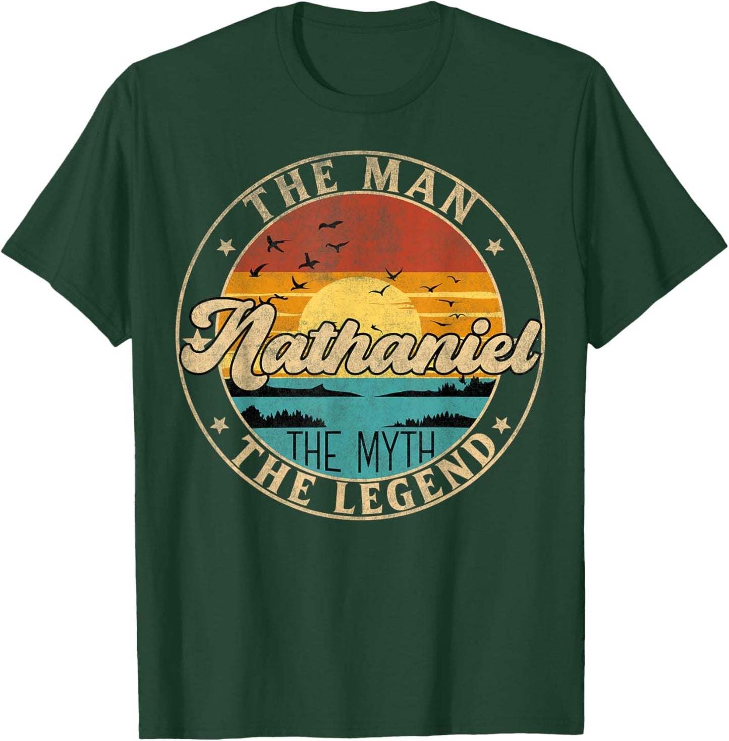 NATHANIEL The Man The Myth The Legend First Name T-Shirt - T-Shirt | Forest
